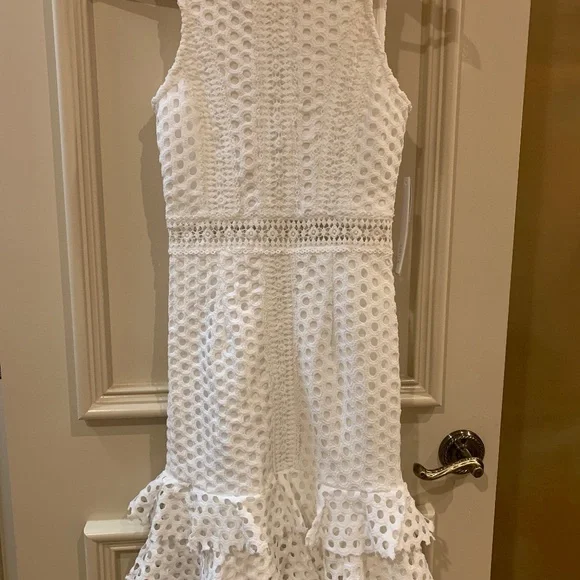 Aqua | Dresses | Womens Aqua White Dress | Poshmark